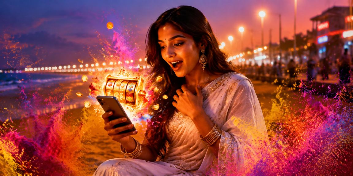 Mobile Teen Patti play alongside slot games on Chennai marina beach